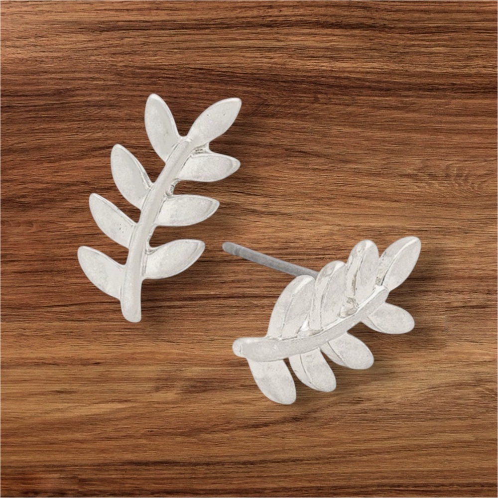 Silver Leaf Earrings